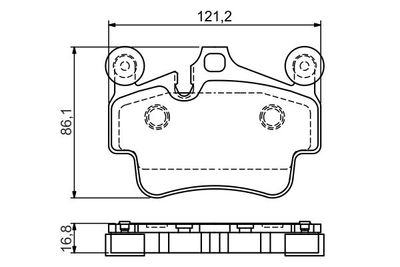 Brake Pad Set, disc brake BOSCH 0 986 494 567