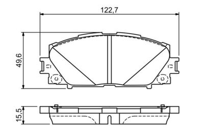 Brake Pad Set, disc brake BOSCH 0 986 494 670