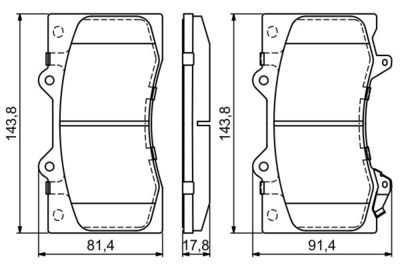 Brake Pad Set, disc brake BOSCH 0 986 494 693