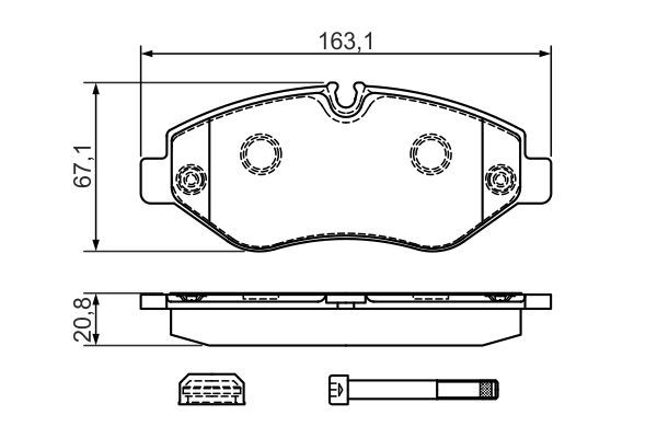 BOSCH 0 986 494 728 Brake Pad Set, disc brake