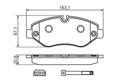 Brake Pad Set, disc brake BOSCH 0 986 494 728