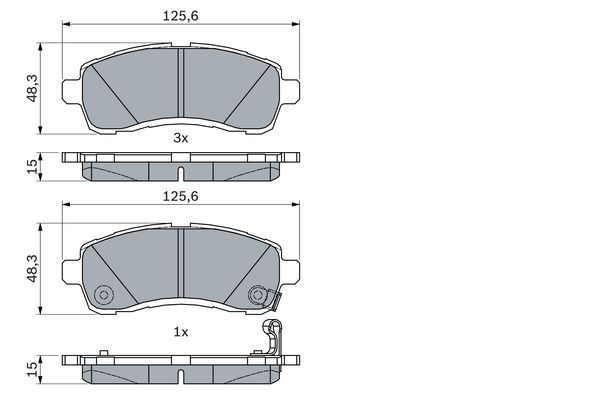 BOSCH 0 986 494 754 Brake Pad Set, disc brake