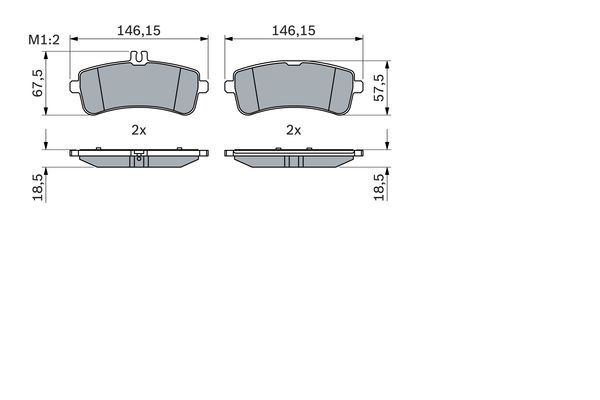 BOSCH 0 986 494 764 Brake Pad Set, disc brake