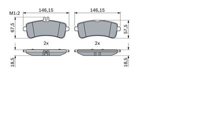 Brake Pad Set, disc brake BOSCH 0 986 494 764