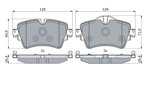 BOSCH 0 986 494 809 Brake Pad Set, disc brake