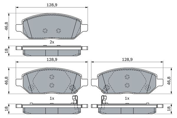 BOSCH 0 986 494 906 Brake Pad Set, disc brake