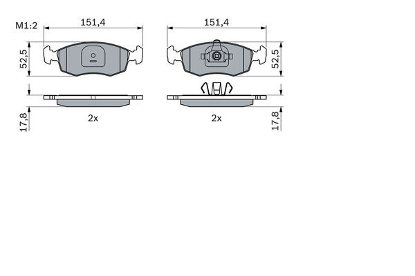 BOSCH 0 986 494 943 Brake Pad Set, disc brake