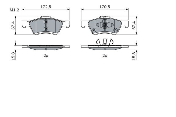 BOSCH 0 986 494 960 Brake Pad Set, disc brake