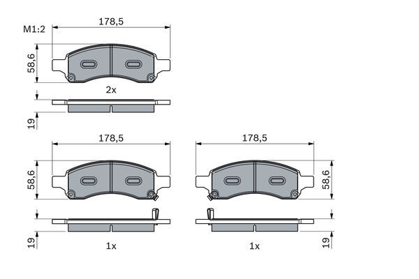 BOSCH 0 986 494 966 Brake Pad Set, disc brake