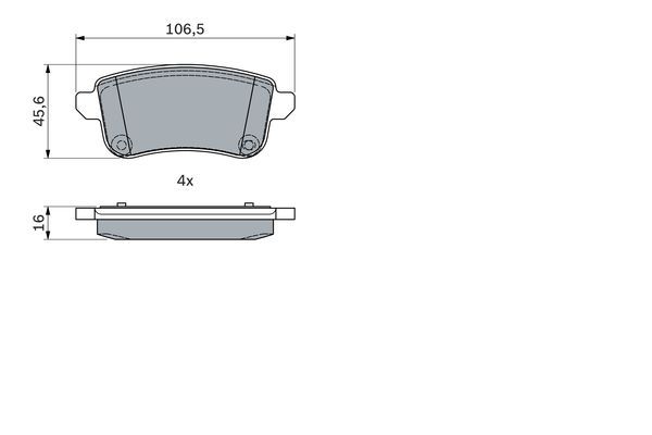 BOSCH 0 986 494 978 Brake Pad Set, disc brake