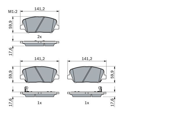 BOSCH 0 986 494 979 Brake Pad Set, disc brake