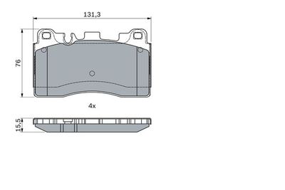 Brake Pad Set, disc brake BOSCH 0 986 494 989