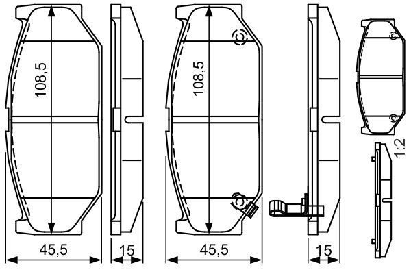 BOSCH 0 986 495 308 Brake Pad Set, disc brake