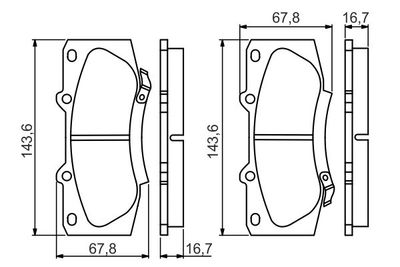 Brake Pad Set, disc brake BOSCH 0 986 495 352
