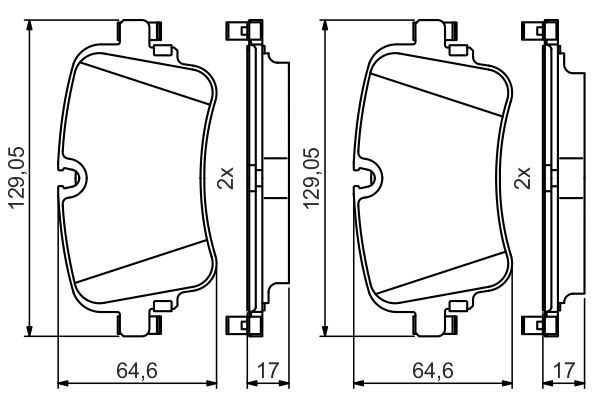 BOSCH 0 986 495 426 Brake Pad Set, disc brake