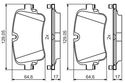 Brake Pad Set, disc brake BOSCH 0 986 495 426