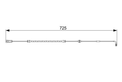 Warning Contact, brake pad wear BOSCH 1 987 473 017