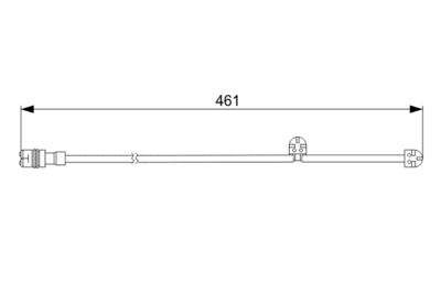 Warning Contact, brake pad wear BOSCH 1 987 473 063