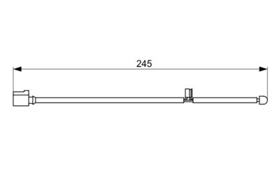 Warning Contact, brake pad wear BOSCH 1 987 473 068