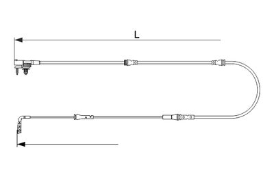 Warning Contact, brake pad wear BOSCH 1 987 473 627