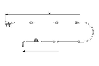 Warning Contact, brake pad wear BOSCH 1 987 473 629
