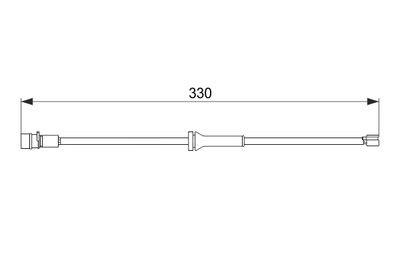 Warning Contact, brake pad wear BOSCH 1 987 474 581