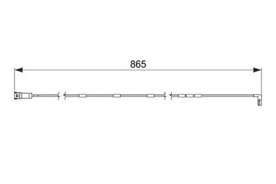 Warning Contact, brake pad wear BOSCH 1 987 474 586