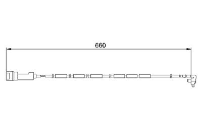 Warning Contact, brake pad wear BOSCH 1 987 474 907