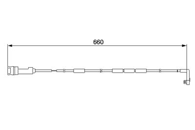 Warning Contact, brake pad wear BOSCH 1 987 474 921