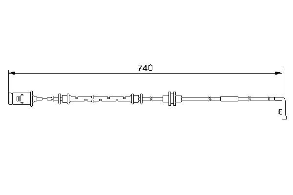 BOSCH 1 987 474 973 Warning Contact, brake pad wear