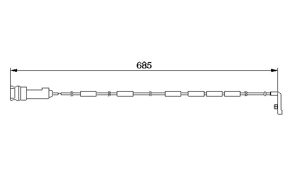 BOSCH 1 987 474 974 Warning Contact, brake pad wear