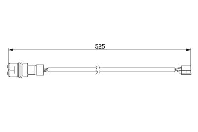 Warning Contact, brake pad wear BOSCH 1 987 474 979