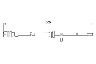 Warning Contact, brake pad wear BOSCH 1 987 474 997