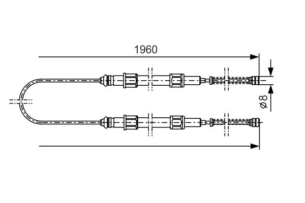 BOSCH 1 987 477 002 Cable Pull, parking brake