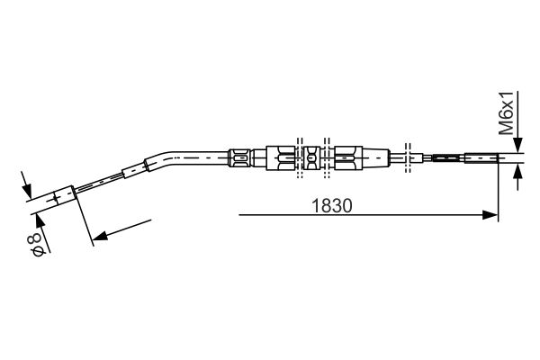 BOSCH 1 987 477 008 Cable Pull, parking brake