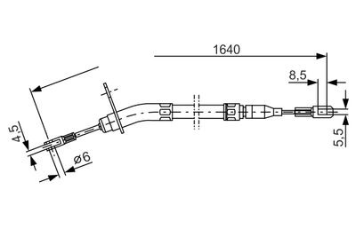 Cable Pull, parking brake BOSCH 1 987 477 011