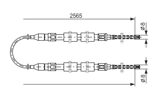 BOSCH 1 987 477 041 Cable Pull, parking brake