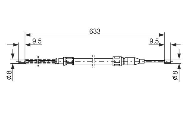 BOSCH 1 987 477 043 Cable Pull, parking brake