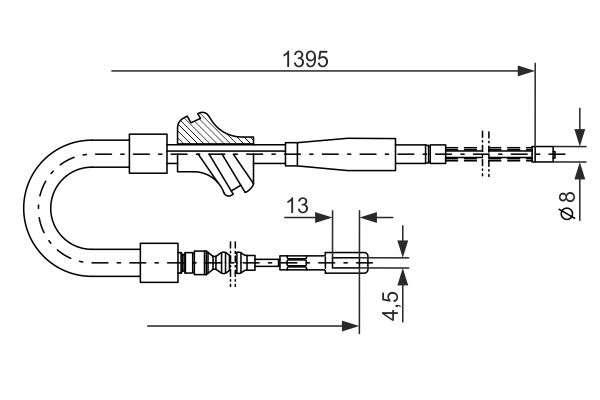 BOSCH 1 987 477 060 Cable Pull, parking brake
