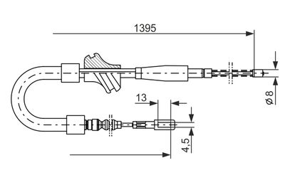 Cable Pull, parking brake BOSCH 1 987 477 060