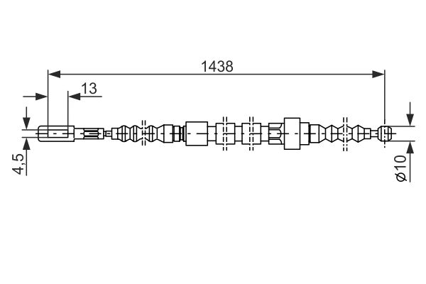 BOSCH 1 987 477 061 Cable Pull, parking brake