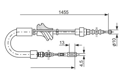 Cable Pull, parking brake BOSCH 1 987 477 062