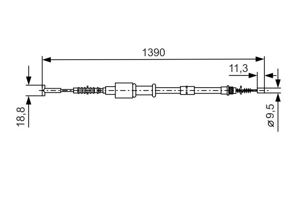 BOSCH 1 987 477 088 Cable Pull, parking brake