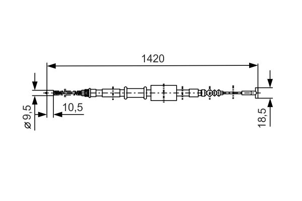 BOSCH 1 987 477 089 Cable Pull, parking brake
