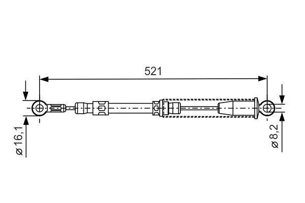 BOSCH 1 987 477 091 Cable Pull, parking brake