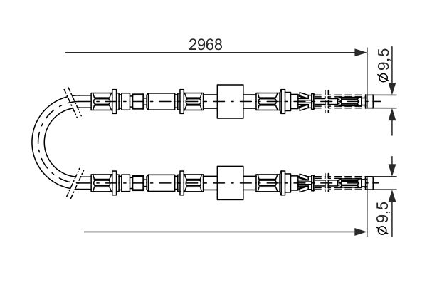 BOSCH 1 987 477 101 Cable Pull, parking brake