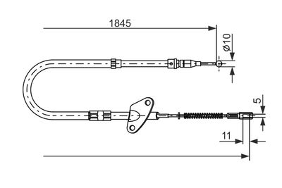 Cable Pull, parking brake BOSCH 1 987 477 119