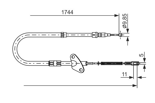 BOSCH 1 987 477 121 Cable Pull, parking brake
