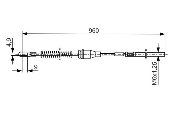 BOSCH 1 987 477 133 Cable Pull, parking brake