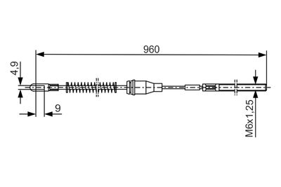 Cable Pull, parking brake BOSCH 1 987 477 133